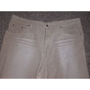 Mens Biege Corduroy Pants Faded Egyptian Cotton 38x30 Straight Leg ( Read )
